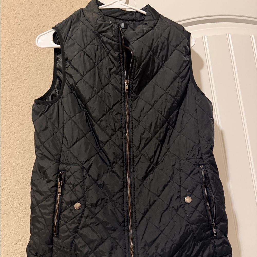 Black Quilted Vest
